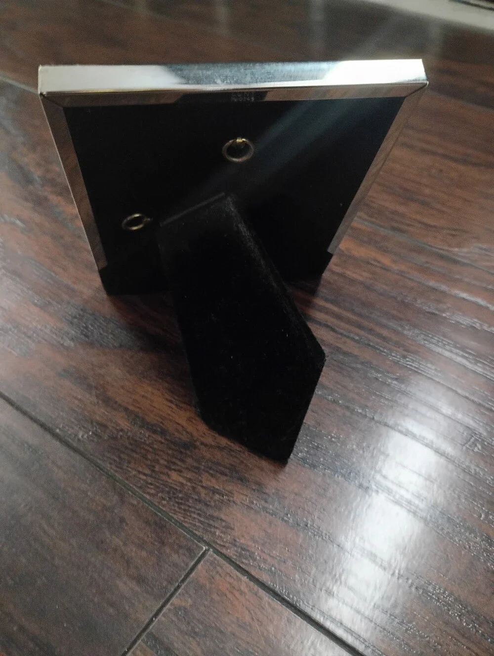 90s Silver Metal Picture Rectangle Mini Frame with Neutral Mat